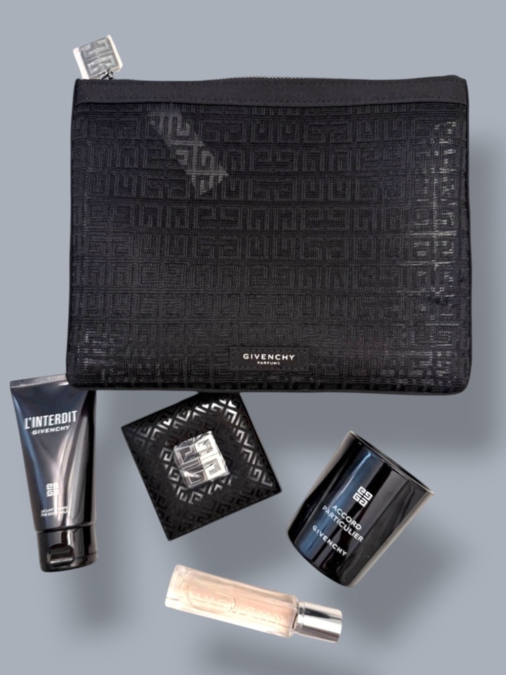 Givenchy L’Interdit Beauty Gift Set, Candle, & compact Mirror